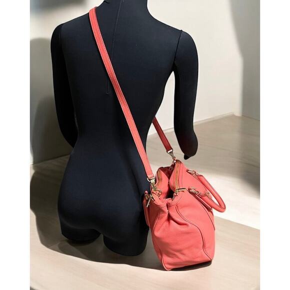 Tory Burch Amanda Pebble Leather Double Zip Tote Bag - Picture 10 of 13